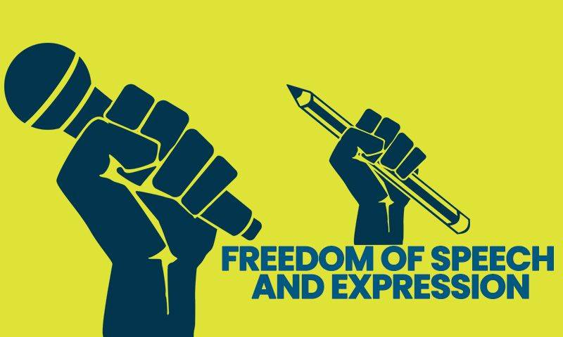 Freedom of expression vs freedom of speech image